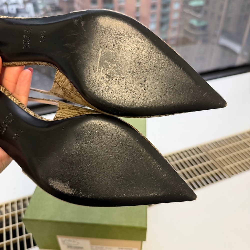 Gucci kitten heel slingback pump with horsebit - Picture 6 of 8